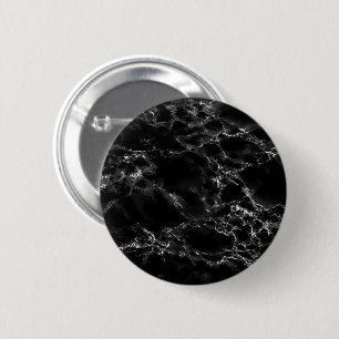 Bóton Redondo 5.08cm Botão de Pedra Marble Preto