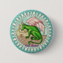 Bóton Redondo 5.08cm Botão de pin D Dragão