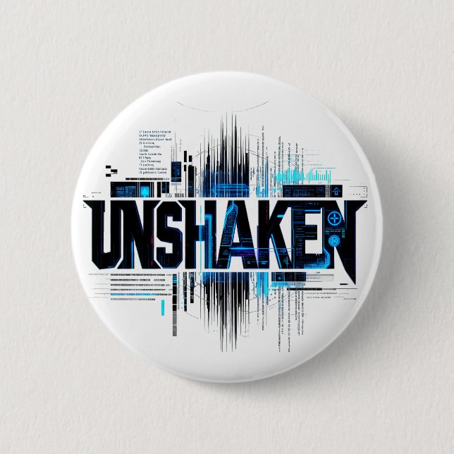 Bóton Redondo 5.08cm Botão de Pin do Cyberpunk INABALÁVEL (Frente)