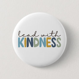 Bóton Redondo 5.08cm botão de pin Lead with Kindness