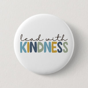 Bóton Redondo 5.08cm botão de pin Lead with Kindness