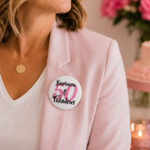 Botão de Pin Personalizado de 50 & Fabuloso Aniver