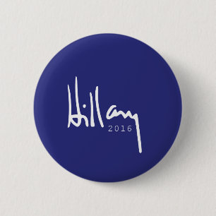 Bóton Redondo 5.08cm Botão de Pinback Azul da Campanha Hillary Clinton