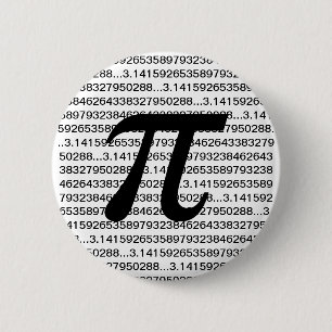 Bóton Redondo 5.08cm Botão de Pinback do geek da matemática do Pi 3,14