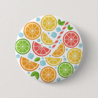 Bóton Redondo 5.08cm Botão de Pinha de Fruta Cítrica Colorida - Laranja