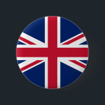 Bóton Redondo 5.08cm Botão de Pino da bandeira Britânica da Union Jack<br><div class="desc">Botão de Pino da bandeira Britânica da Union Jack</div>
