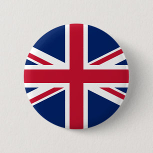 Bóton Redondo 5.08cm Botão de Pino da bandeira Britânica da Union Jack