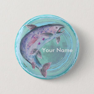 Bóton Redondo 5.08cm Botão de pino personalizado de pesca