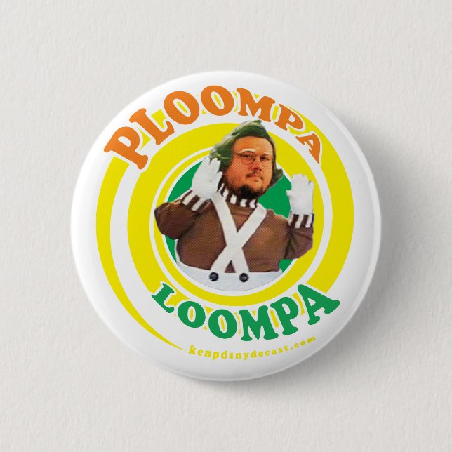 Bóton Redondo 5.08cm Botão de Ploompaloompa com URL de Snydecast (Frente)