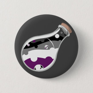 Bóton Redondo 5.08cm Botão de Poção do Orgulho Asexual