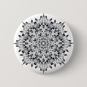 Bóton Redondo 5.08cm Botão de prata do branco da chama