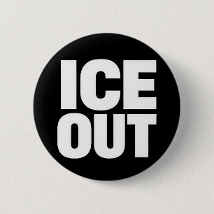 Bóton Redondo 5.08cm botão de protesto "ICE FORA"