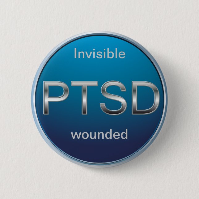 Bóton Redondo 5.08cm Botão de PTSD (Frente)