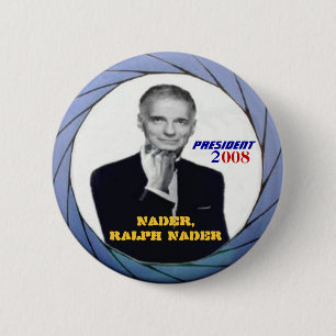 Bóton Redondo 5.08cm Botão de Ralph Nader