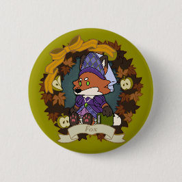 Bóton Redondo 5.08cm Botão de Raposa