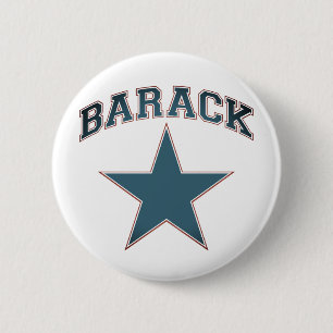 Bóton Redondo 5.08cm botão de retoque da estrela barack