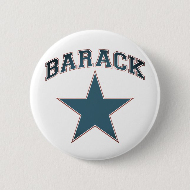 Bóton Redondo 5.08cm botão de retoque da estrela barack (Frente)