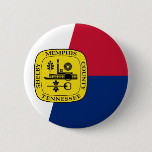 Bóton Redondo 5.08cm Botão de Reverso da Bandeira de Memphis, Tennessee