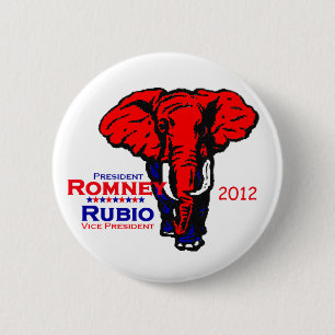 Bóton Redondo 5.08cm Botão de Romney Rubio 2012
