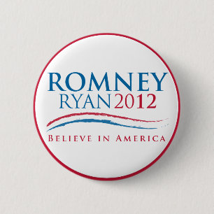 Bóton Redondo 5.08cm Botão de Romney-Ryan 2012