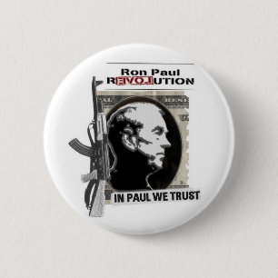 Bóton Redondo 5.08cm Botão de Ron Paul