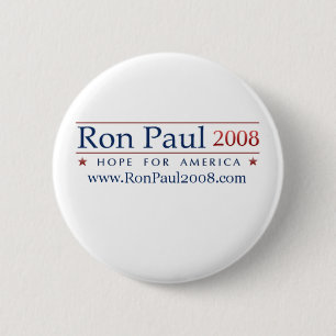 Bóton Redondo 5.08cm Botão de Ron Paul 2008