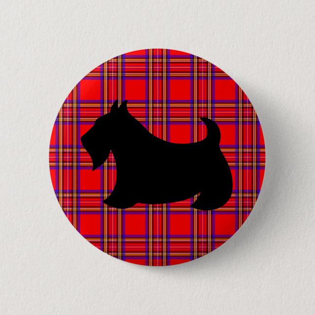 Bóton Redondo 5.08cm Botão de Scottish Terrier (Frente)