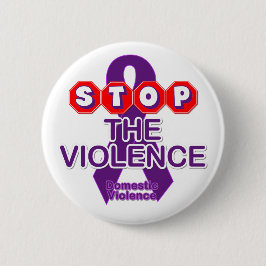 Bóton Redondo 5.08cm Botão de Sensibilização para a Violência Doméstica