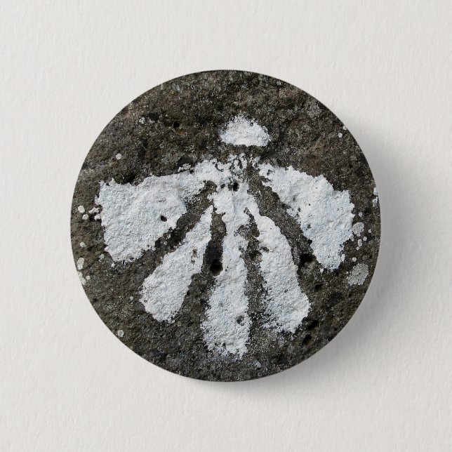 Bóton Redondo 5.08cm Botão de Shell do Scallop (Frente)