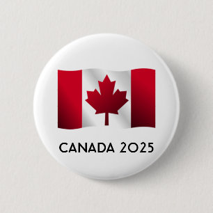 Bóton Redondo 5.08cm Botão de Sinalizador do Canadá 2025