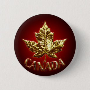 Bóton Redondo 5.08cm Botão de Souvenir do Canadá: Medalha Dourada do