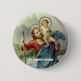 Bóton Redondo 5.08cm Botão de St Christopher