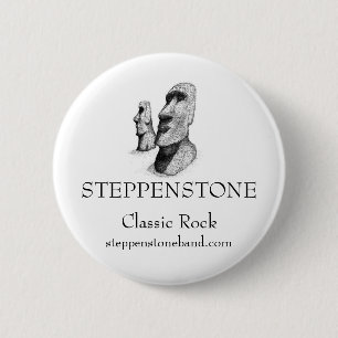 Bóton Redondo 5.08cm Botão de Steppenstone Moai
