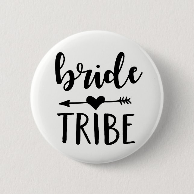 Bóton Redondo 5.08cm Botão de Tribo Bride para Bridesmaid (Frente)