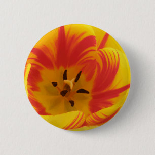 Bóton Redondo 5.08cm Botão de Tulipação de Fiery