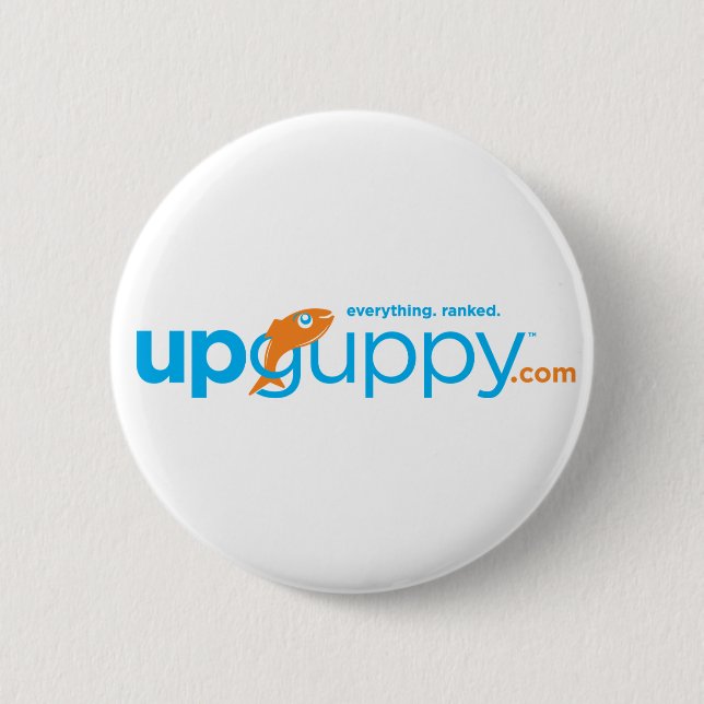 Bóton Redondo 5.08cm Botão de UpGuppy (Frente)