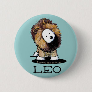 Bóton Redondo 5.08cm Botão de Westie Pinback do leão de LEO