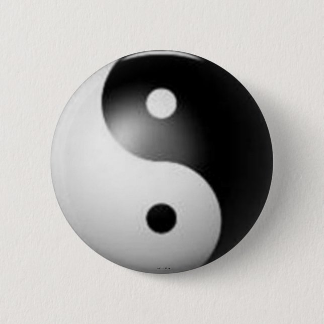 Bóton Redondo 5.08cm Botão de Yin & de Yang (Frente)
