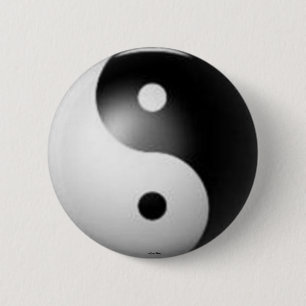 Bóton Redondo 5.08cm Botão de Yin & de Yang