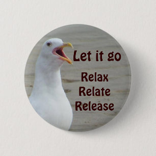 Bóton Redondo 5.08cm Botão Deixar Ir_