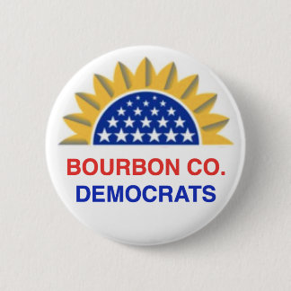 Bóton Redondo 5.08cm Botão Democratas de Bourbon