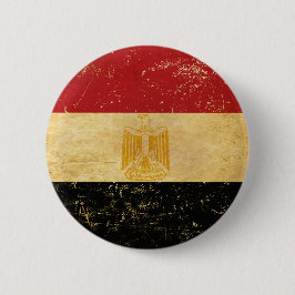 Bóton Redondo 5.08cm Botão Design do Egito Flag Vintage Grunge