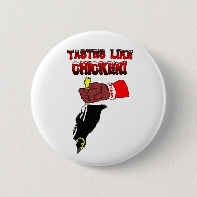 Bóton Redondo 5.08cm Botão Detroit Morto Penguin (Frente)