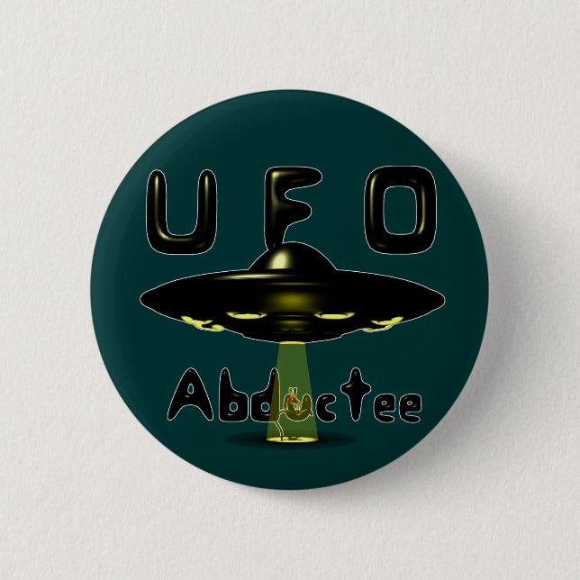 Bóton Redondo 5.08cm Botão do Abductee do UFO (Frente)