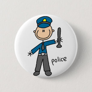 Bóton Redondo 5.08cm Botão do agente da polícia
