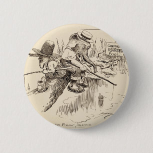 Bóton Redondo 5.08cm Botão do americano do vintage