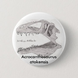 Bóton Redondo 5.08cm Botão do atokensis do Acrocanthosaurus