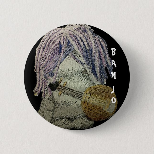 BÓTON REDONDO 5.08CM BOTÃO DO BANJO (Frente)