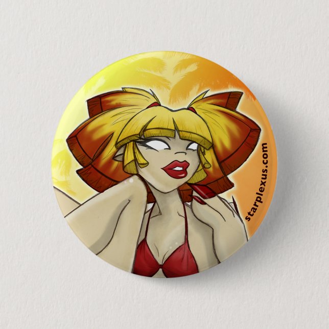 Bóton Redondo 5.08cm botão do bebê da queimadura (Frente)