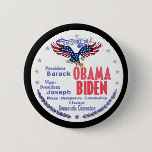 Bóton Redondo 5.08cm Botão do bilhete de Obama Biden